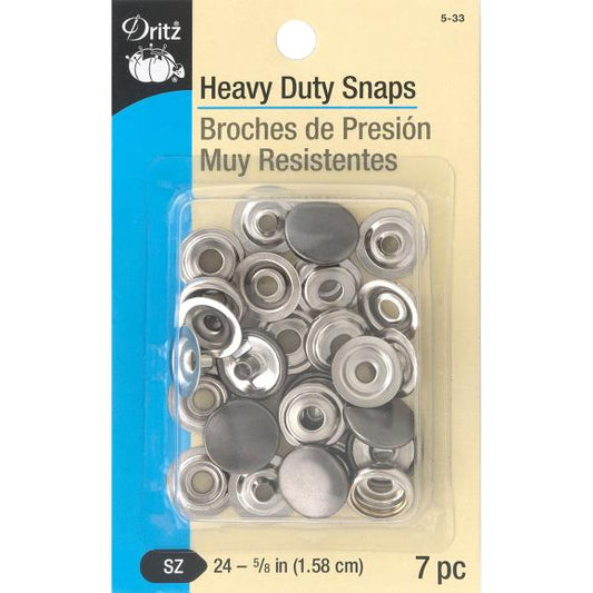 Dritz Heavy-Duty Snaps 5/8" 7/Pkg