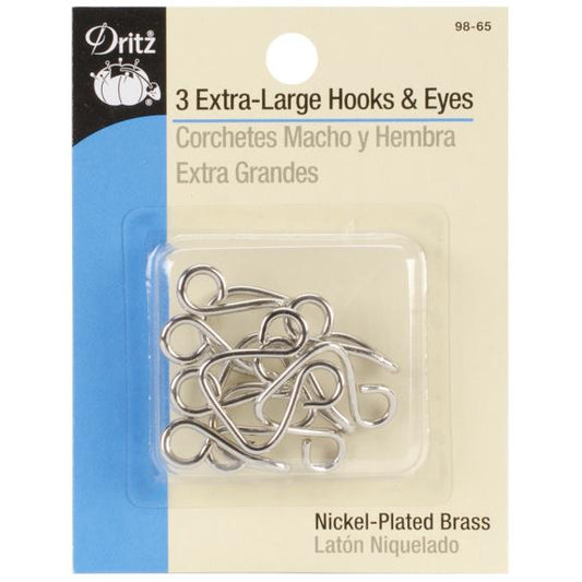 Dritz Extra-Large Hooks & Eyes 3/Pkg