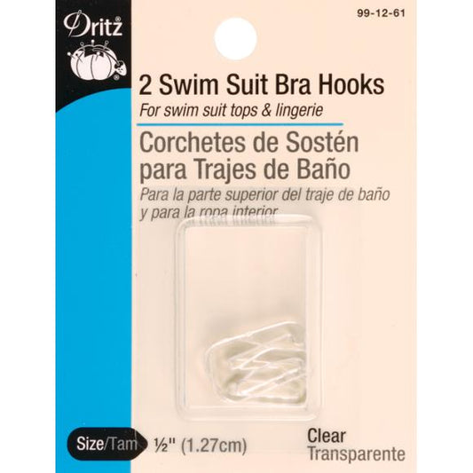 Dritz Swimsuit Bra Hook 1/2" Wide 2/Pkg