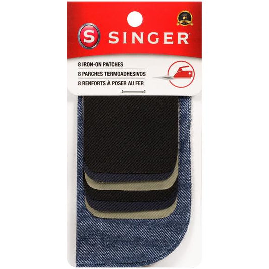 SINGER Iron-On Patches Assorted Size 8pcs