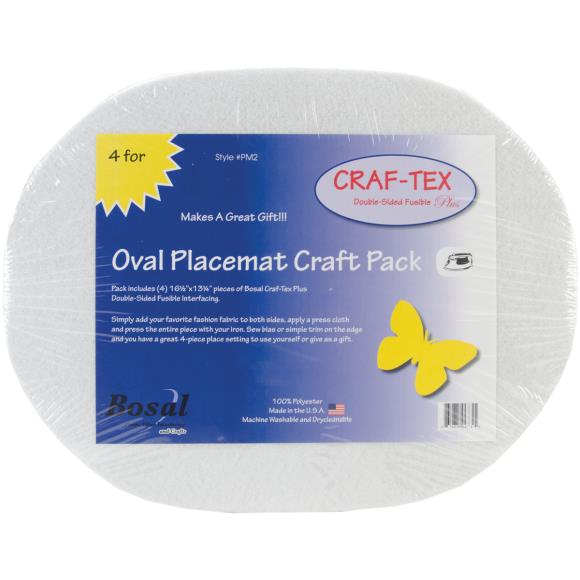 Bosal Craf-Tex Oval Place Mat Craft Pack