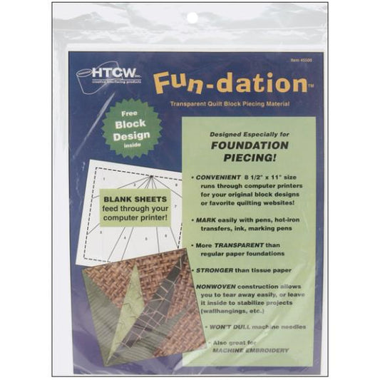 HTC Fun-Dation Quilt Block Piecing Material 25/Pkg