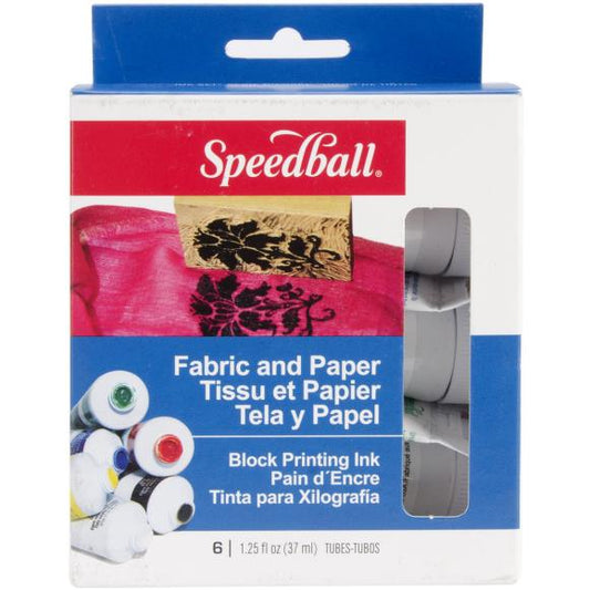 Speedball Block Printing Inks 1.25oz 6/Pkg