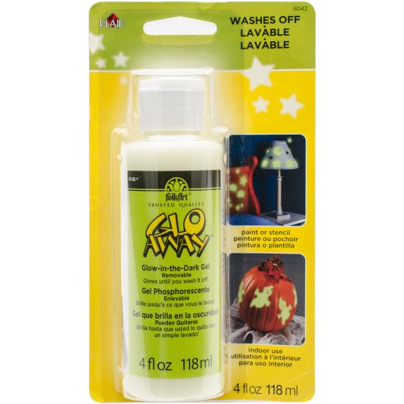 FolkArt Glo Away Removable Glow-In-The-Dark Paint Carded 4oz