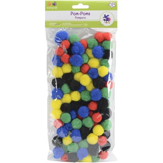 Krafty Kids Pom-Poms .75" 100/Pkg