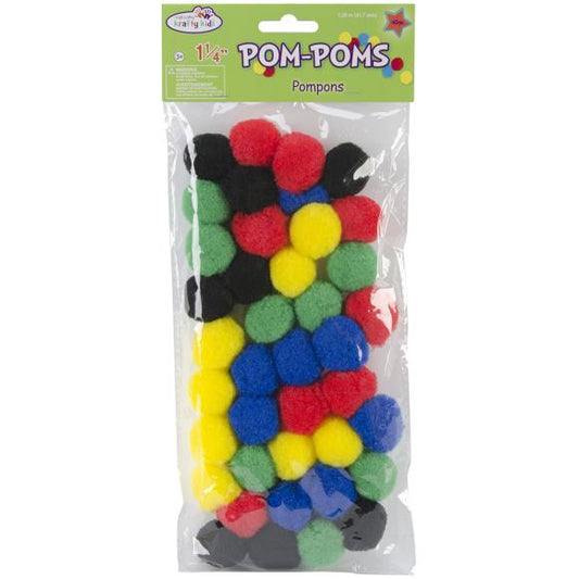 Krafty Kids Pom-Poms 1.25" 40/Pkg