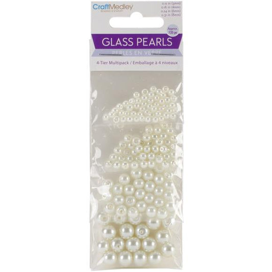 Craft Medley Glass Fired Pearl Beads 135/Pkg