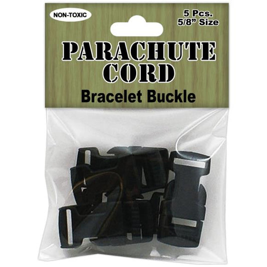 Pepperell Parachute Cord Bracelet Buckles 15mm 5/Pkg