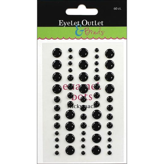 Eyelet Outlet Adhesive-Back Enamel Dot 60/Pkg