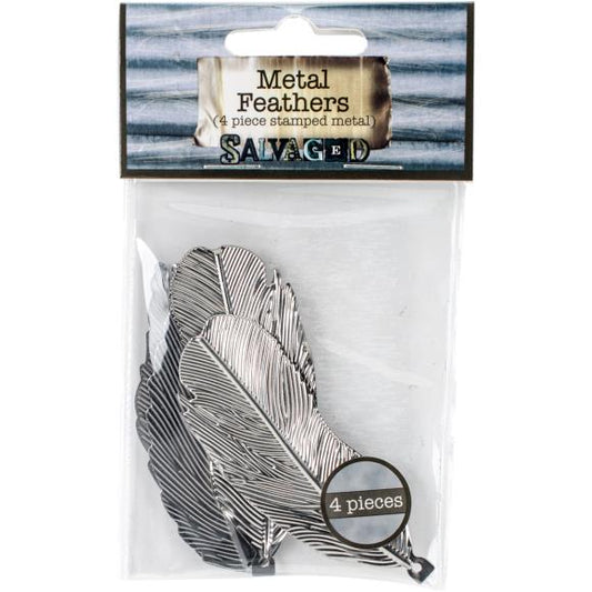BCI Crafts Salvaged Metal Feathers 4/Pkg