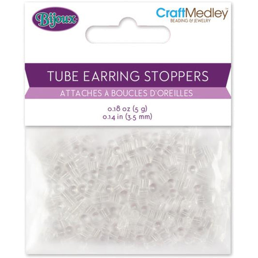 Craft Medley Rubber Tube Earring Stoppers 3.5mm 180/Pkg