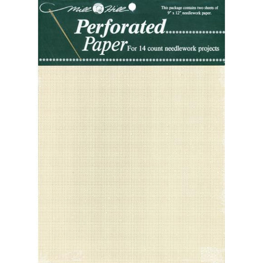 Mill Hill Perforated Paoer 14 Count 9"X12" 2/Pkg