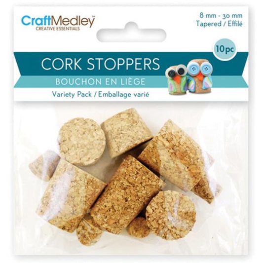 Craft Medley Cork Stoppers Value Pack 10/Pkg