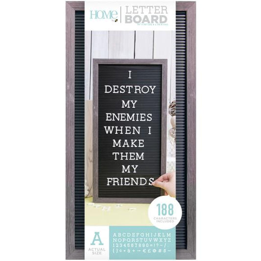 DCWV Framed Letterboard 10"X20"