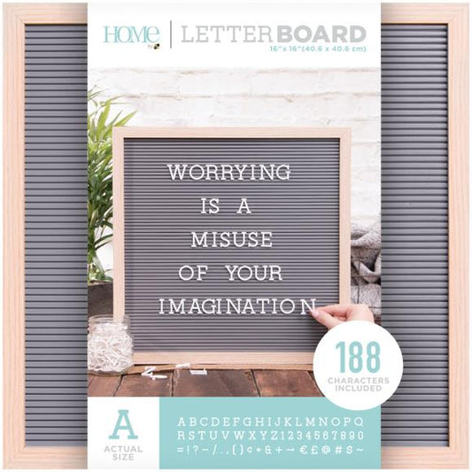 DCWV Framed Letterboard 16"X16"