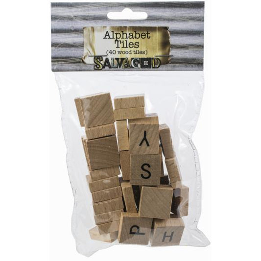 BCI Wood Alphabet Tiles .75" 40/Pkg