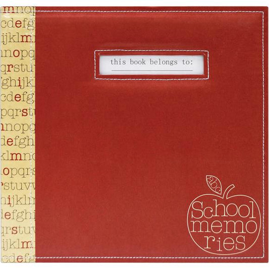 MBI School Memories Post Bound Album W/Name Window 12"X12"