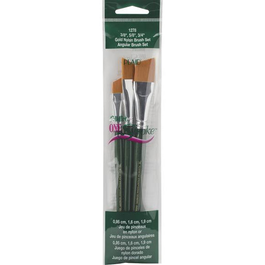 Plaid One Stroke Brush Set 3/Pkg