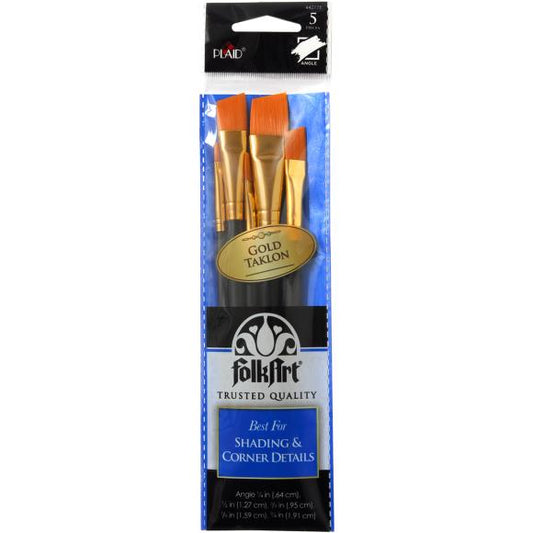 FolkArt Angle Brush Set 5/Pkg