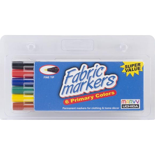 Uchida Fabric Markers Fine Tip 6/Pkg