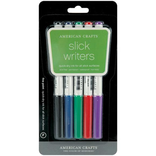 Slick Writer Marker Pens 5/Pkg