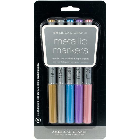 Metallic Markers Medium Point 5/Pkg