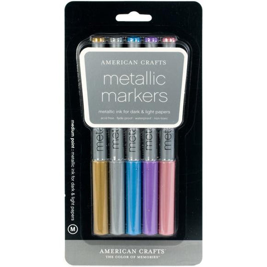 Metallic Markers Medium Point 5/Pkg
