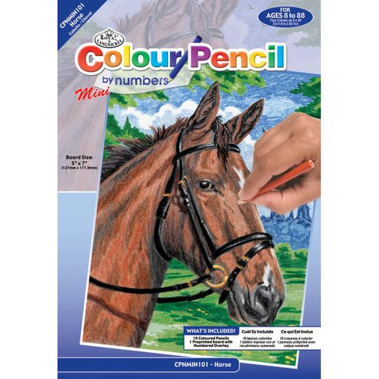 Royal & Langnickel® Mini Color Pencil By Number Kit 5"X7"