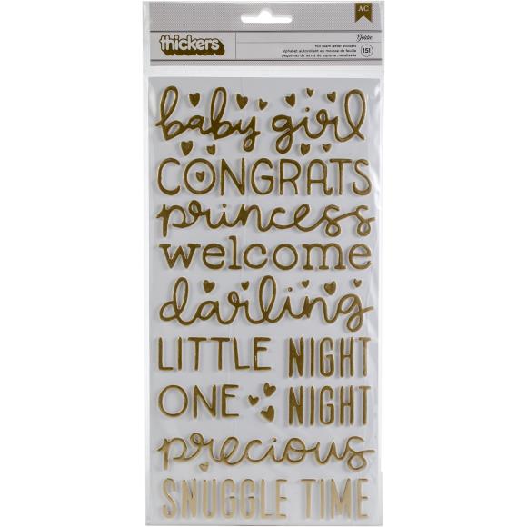 Night Night Baby Girl Thickers Stickers 5.5"X11" 151/Pkg