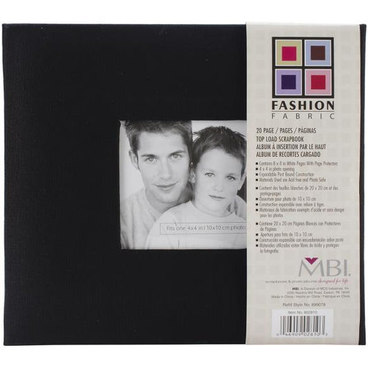 Mbi Fashion Fabric Post Bound Album W/Window 8"X8"