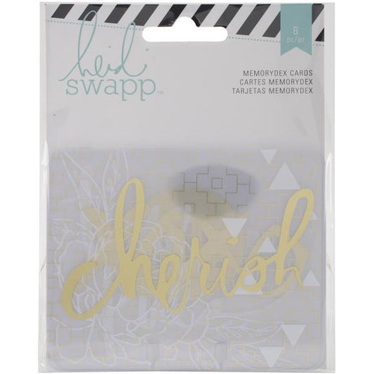 Heidi Swapp Memorydex Foiled Clear Cards 8/Pkg