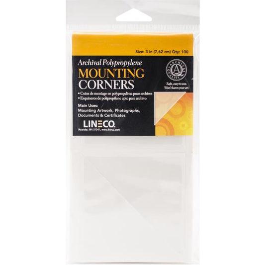 Lineco Polypropylene Photo Mounting Corners 100/Pkg