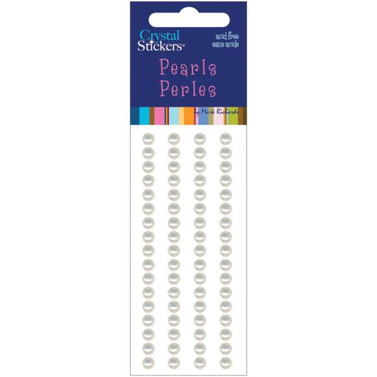 Mark Richards Crystal Stickers Pearls 5mm Round 68/Pkg