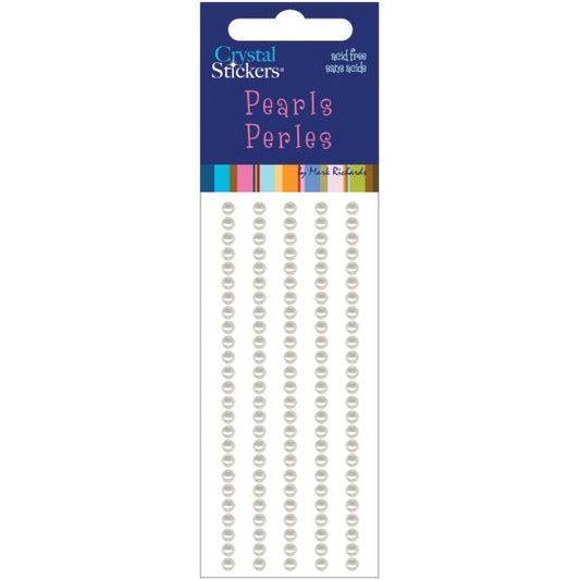 Mark Richards Crystal Stickers Pearls 3mm Round 125/Pkg