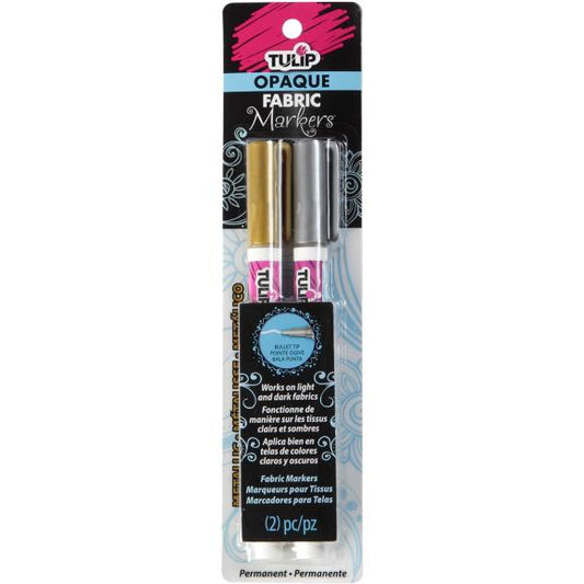 Tulip Opaque Fabric Markers 2/Pkg