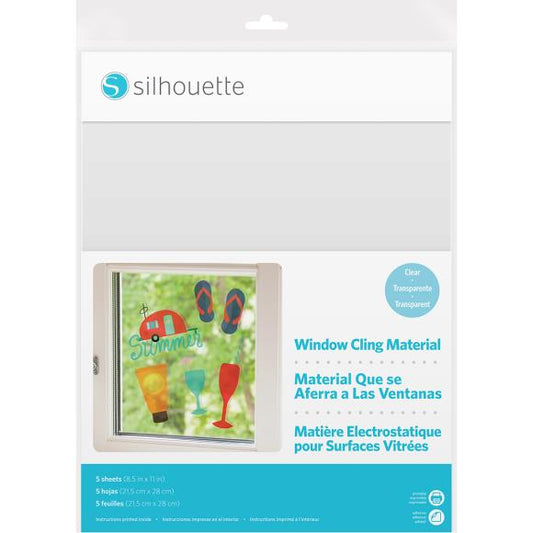 Silhouette Printable Window Cling 8.5"X11" 5/Pkg