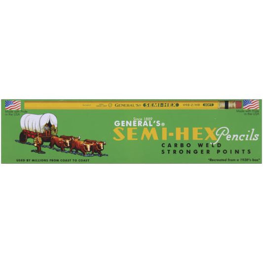 General Pencil Semi-Hex Graphite #2 Pencils 12/Pkg