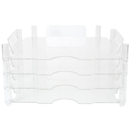 Stackable Acrylic Paper Trays Retail Packaged 4/Pkg