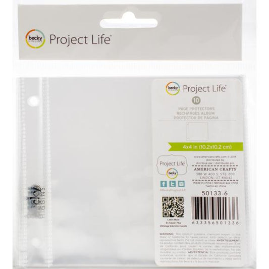 Project Life Photo Pocket Pages 4"X4" 10/Pkg