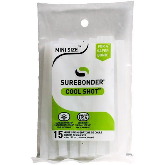 Surebonder Super Low-Temp Cool Shot Mini Glue Sticks 15/Pkg