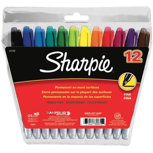 Sharpie Fine Point Permanent Markers 12/Pkg