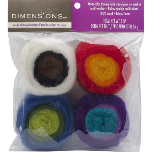 Dimensions Feltworks Roving Rolls 2oz 4/Pkg