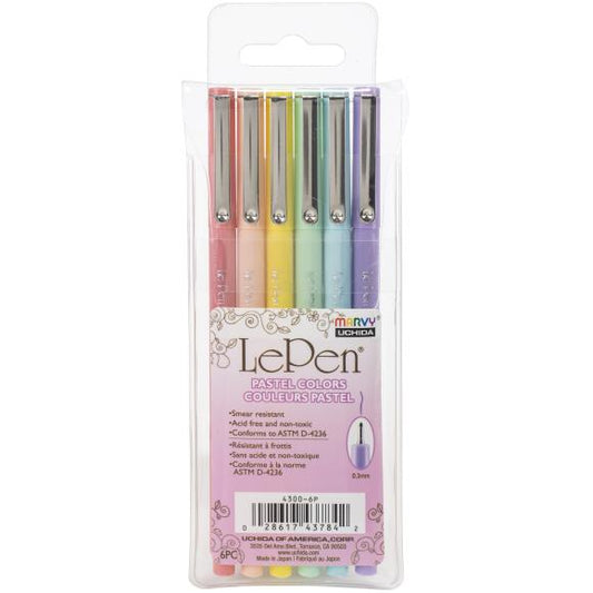 Uchida Le Pen Fine Point Pastel Set 6/Pkg