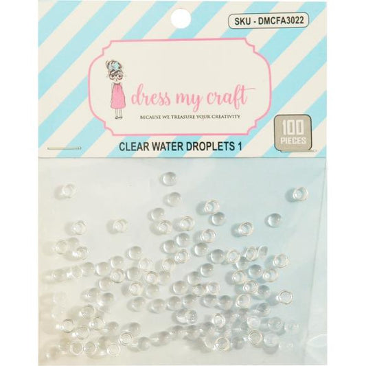 Dress My Craft Water Droplet Embellishments 100/Pkg
