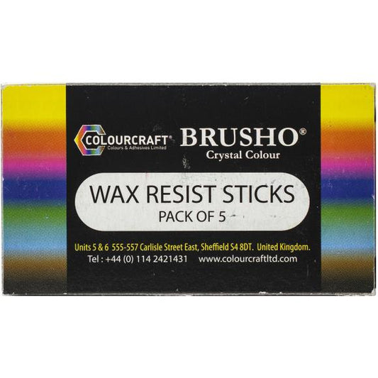 Brusho Wax Resist Sticks 5/Pkg