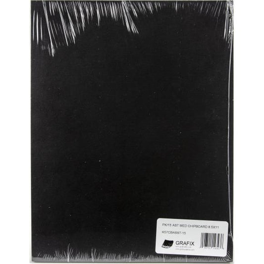 Grafix Medium Weight Chipboard Assorted 8.5"x11"