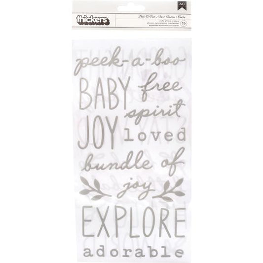 Peek-A-Boo You Thickers Stickers 5.5"X11" 79/Pkg