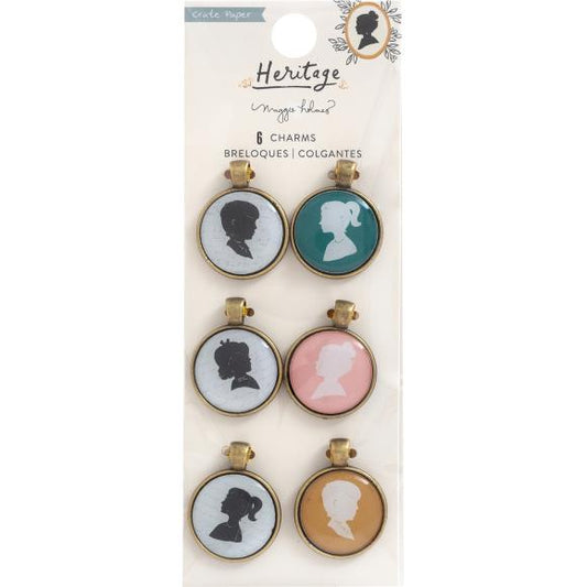 Maggie Holmes Heritage Charm Embellishments 6/Pkg
