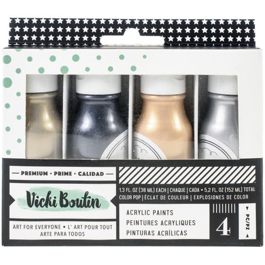 Vicki Boutin Mixed Media Color Pop Acrylic Paint 1.7oz 4/Pkg