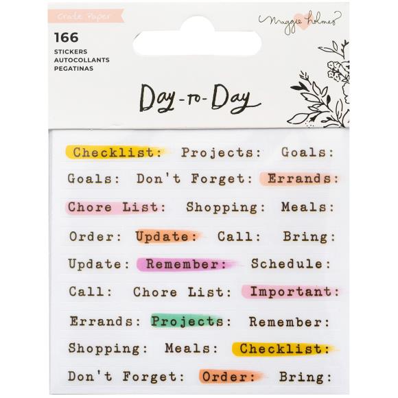 Maggie Holmes Day-To-Day Planner Mini Sticker Book 166/Pkg